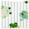 Wee Blue Bell Little Frogs, Pond - Twist&Fit Roman Blind